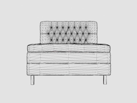 Lucky Complete Bed Package Polyester Diamond Bed Wave 3D Model