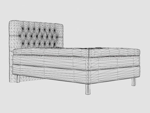 Lucky Complete Bed Package Polyester Diamond Bed Wave 3D Model