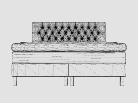 Lucky Complete Bed Package Memory Diamond Bed Give 3D Model