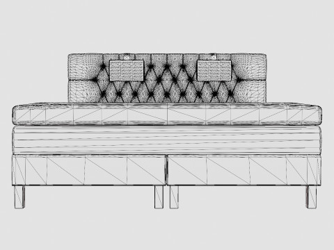 Lucky Complete Bed Package Memory Diamond Bed Give 3D Модель