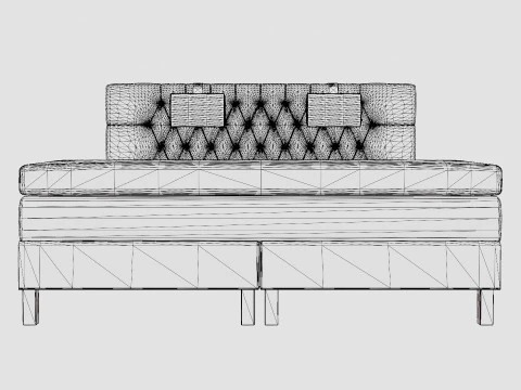 Lucky Complete Bed Package Memory Diamond Bed Give 3D Model