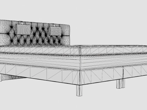 Lucky Complete Bed Package Memory Diamond Bed Give 3D Model