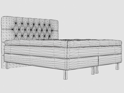 Lucky Complete Bed Package Polyester Diamond Bed Wave Modelo 3D