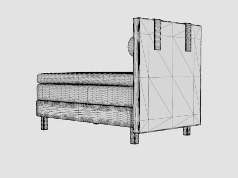 Lucky Continental Bed Polyester 3D Model