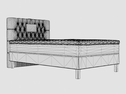 Lucky Continental Bed 3D Model