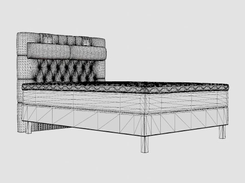 Şanslı Continental Yatak 3D Model