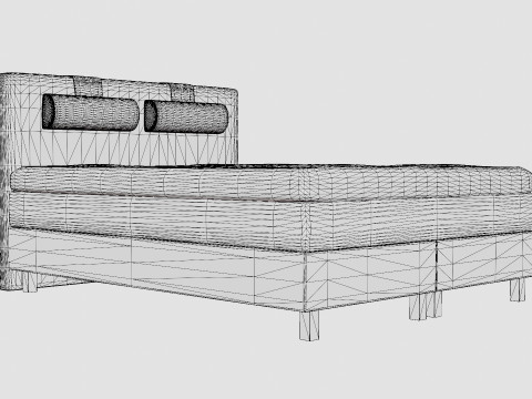 Lucky Continental Bed Memory Modelo 3D