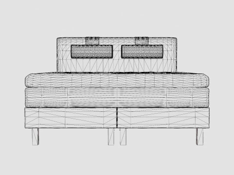 Lucky Continental Bed Memory Mattress 3D Model