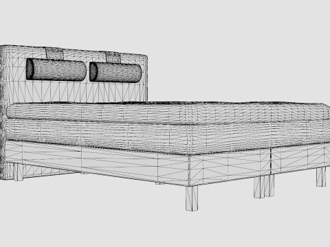 Lucky Continental Bed Memory Mattress Modèle 3D
