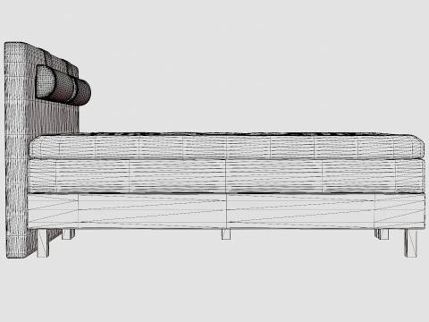 Lucky Continental Bed Memory Mattress 3D Model