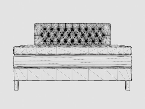 Lucky Continental Bed Polyester 3D Model