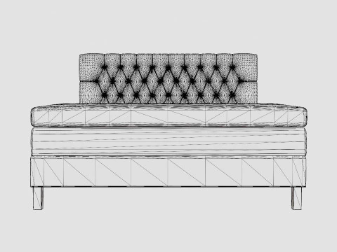 Lucky Continental Bed Polyester 3D Model