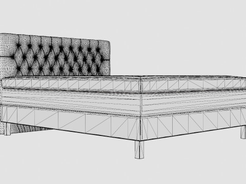 Lucky Continental Bed Polyester 3D Model