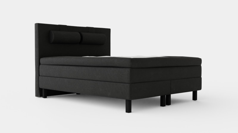 Lucky Continental Bed Black 3D Model .c4d .max .obj .3ds .fbx .stl .blend