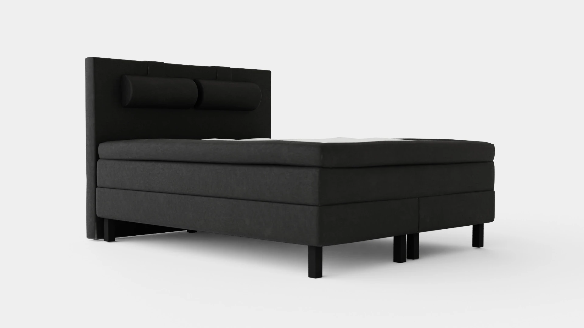 Lucky Continental Bed Black 3D Model .c4d .max .obj .3ds .fbx .stl .blend 