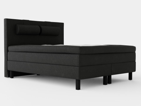 Lucky Continental Bed Black 3D Model