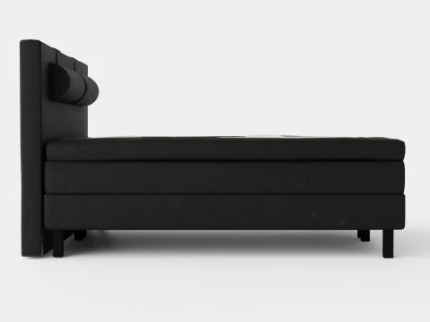 Lucky Continental Bed Black 3D Model