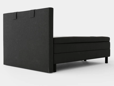 Lucky Continental Bed Black 3D Model
