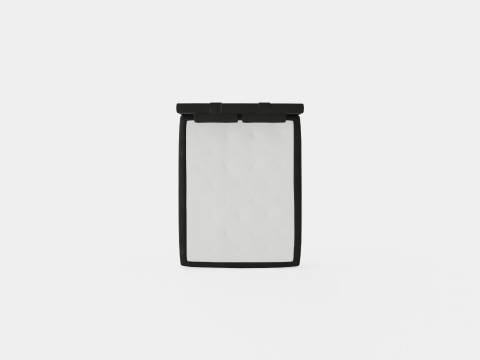 Lucky Continental Bed Black 3D Model