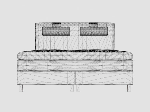 Lucky Continental Bed 3D Model