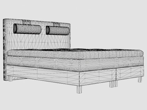 Lucky Continental Bed 3D Model