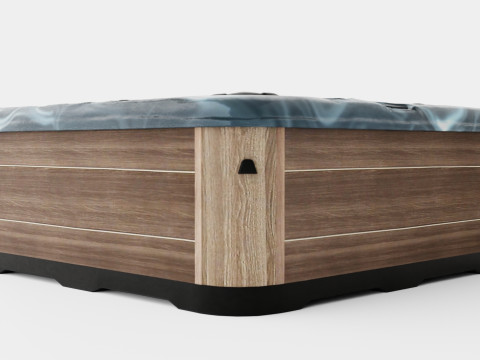 Luxou Dark Spa Bath 73 Jets 5 Person 3Dモデル