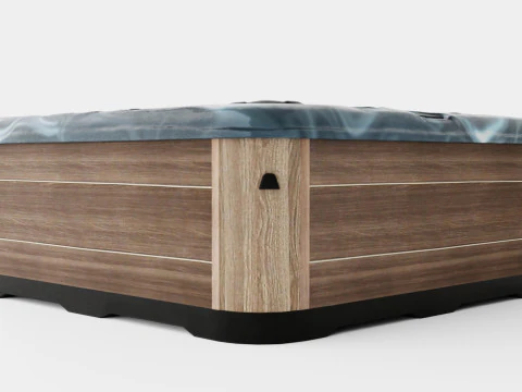 Luxou Dark Spa Bath 73 Jets 5 Person 3D Model