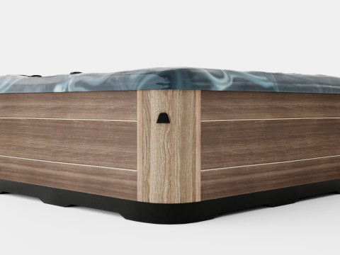 Luxou Dark Spa Bath 73 Jets 5 Person 3Dモデル