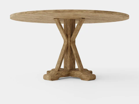 Table &agrave; manger lyonnaise autour Modèle 3D