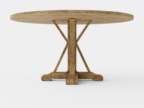Lyon Dining Table Around 3D Model