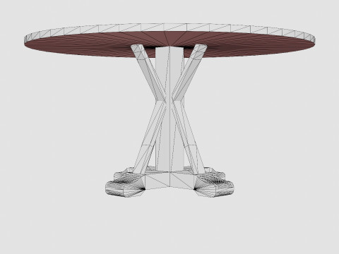 Lyon Dining Table Around 3D Model