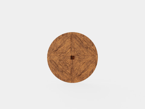 Lyon Dining Table Around Vintage Nature White Model 3D