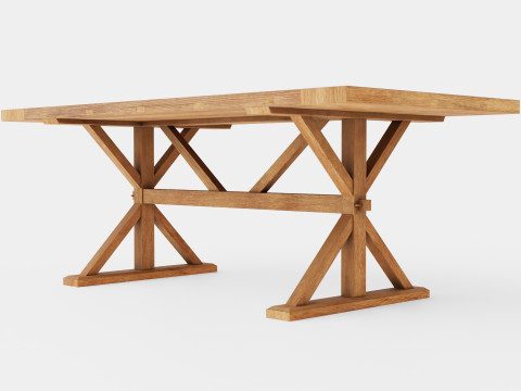 Lyon Dining Table Vintage Nature 3D Model