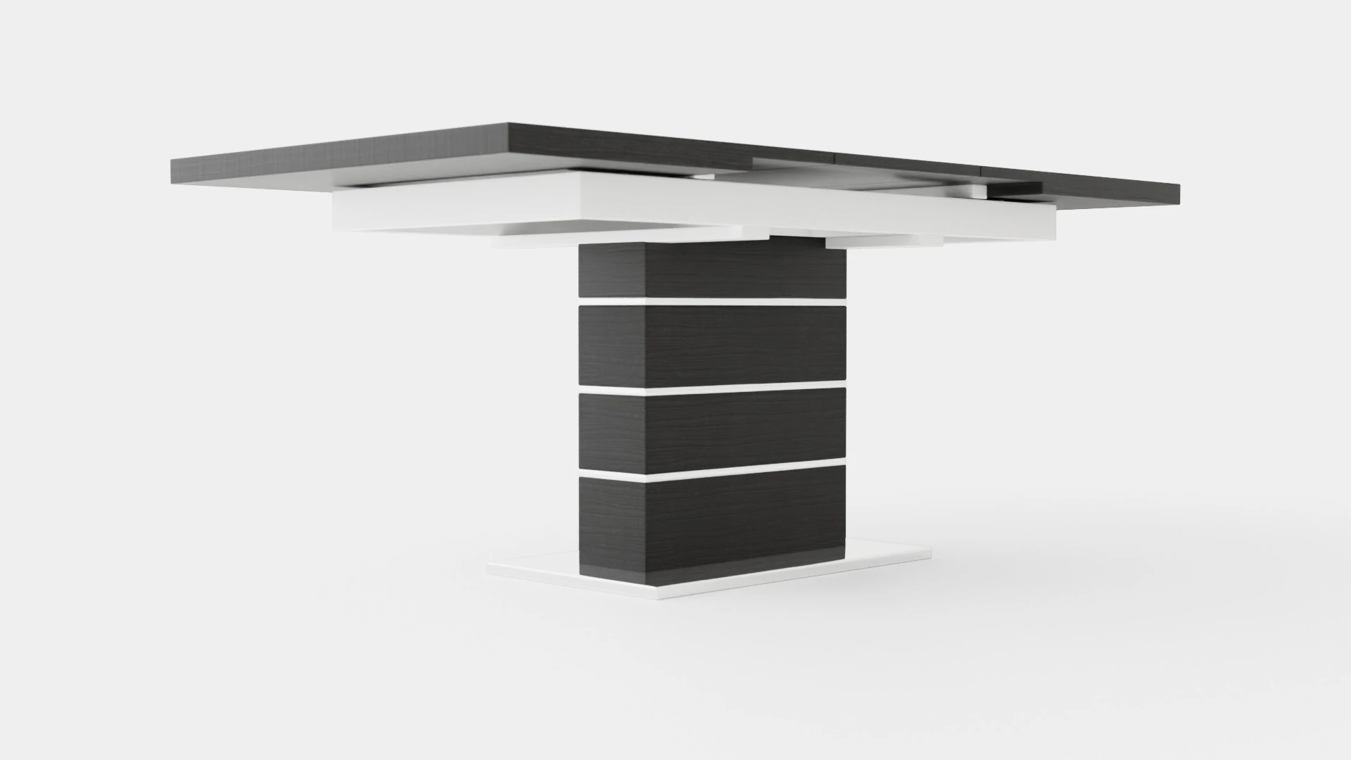 Macahan Extensionable Dining Table 3D Model .c4d .max .obj .3ds .fbx .stl .blend 