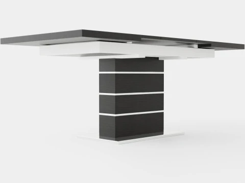 Table de salle &agrave; manger extensible Macahan Modèle 3D