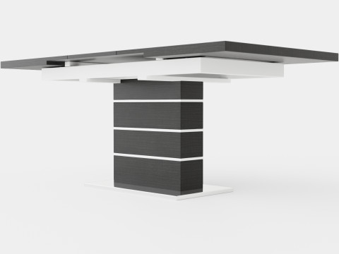 Macahan Extensionable Dining Table Modello 3D