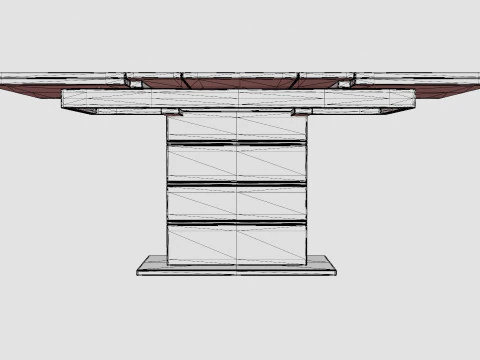 Macahan Extensionable Dining Table 3D Model