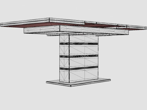 Macahan Extensionable Dining Table 3D Model