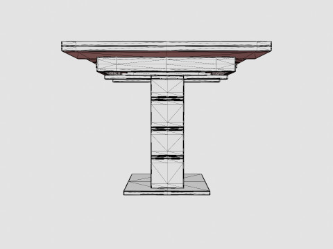 Macahan Extensionable Dining Table Modello 3D