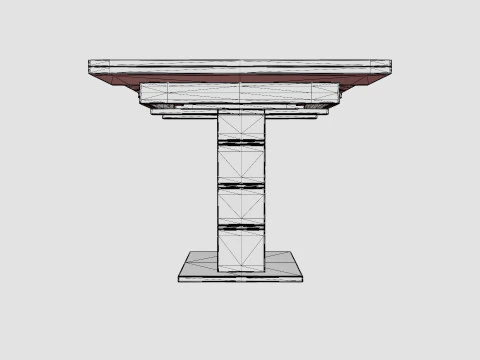 Macahan Extensionable Dining Table 3D Model