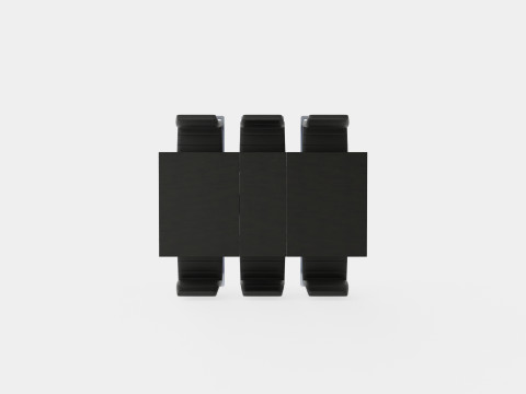 Machan Food Group With 6 remus Chair Black And White Modelo 3D