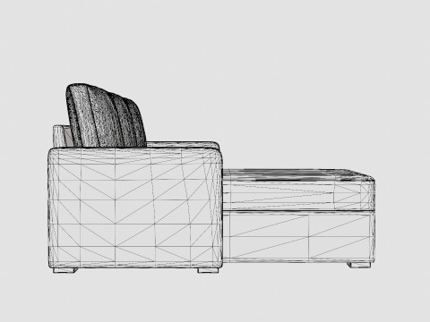 Maja Sofa Bed 3 Seater Reversible Dark Gray 3Dモデル