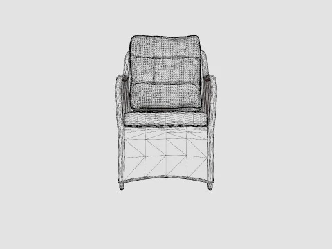 Marcus Armchair with Cushion 3D Model