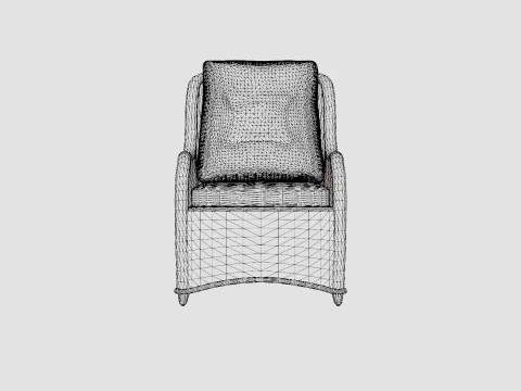 Marcus Ear Patches Armchair 3D Model