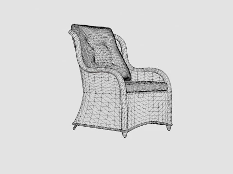 Marcus Ear Patches Armchair 3D Model
