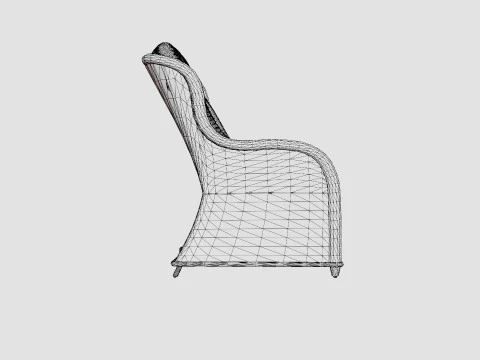 Marcus Ear Patches Armchair 3D Model
