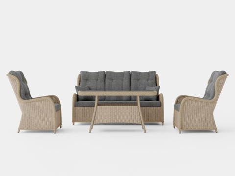 Marcus Sofa Group 3 Seater Ink Armchairs 3D Модель