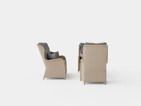 Marcus Sofa Group 3 Seater Ink Armchairs Modèle 3D