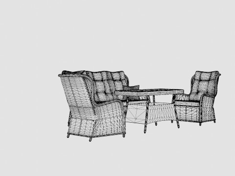Marcus Sofa Group 3 Seater Ink Armchairs Modèle 3D