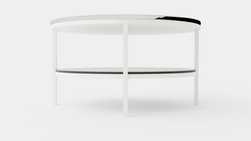 Marise Coffee Table Around White Steel 3D मॉडल .c4d .max .obj .3ds .fbx .stl .blend